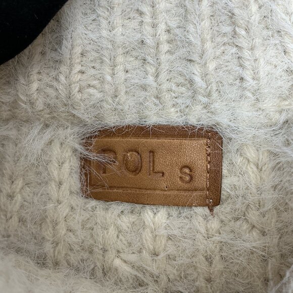 POL SWEATER SMALL GRAY/IVORY PTP25" ❤️ OFFERS! - Picture 2 of 5